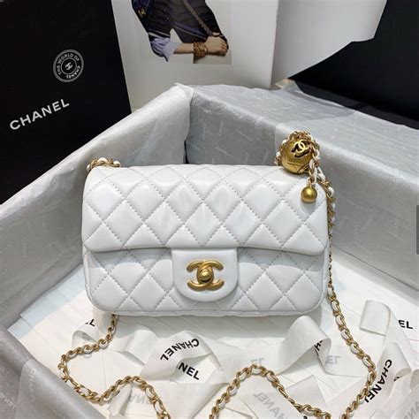 chanel logo purse|chanel bag white logo.